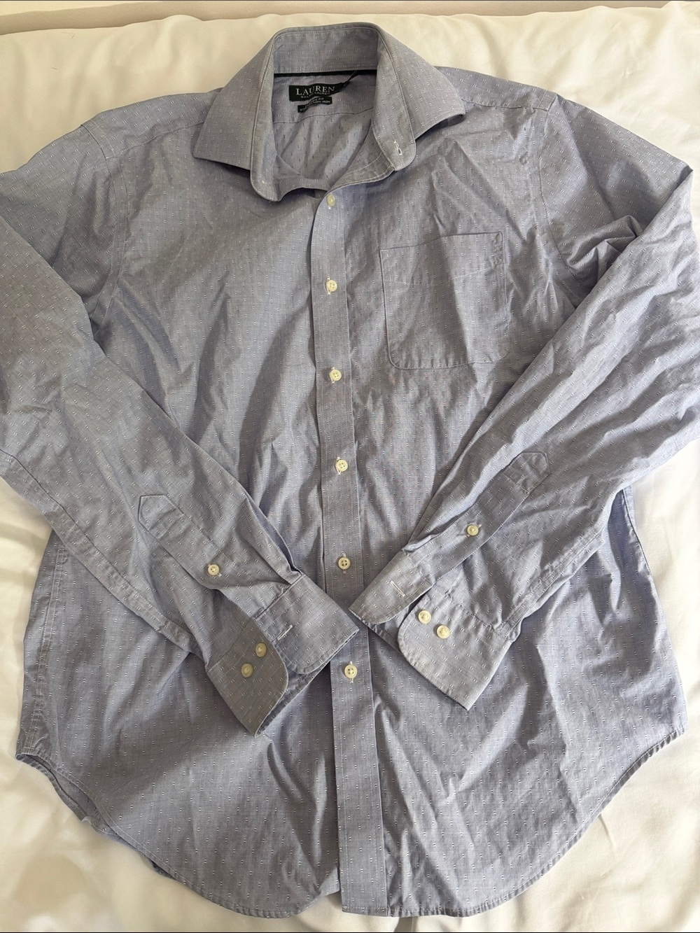 Lauren Ralph Lauren Light Blue Button-Down Dress Shirt